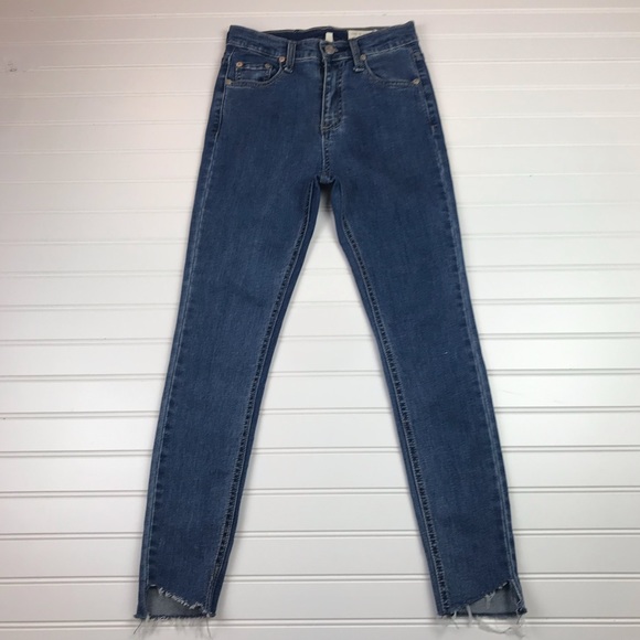 rag & bone high rise skinny jeans step hem EUC - Picture 5 of 14